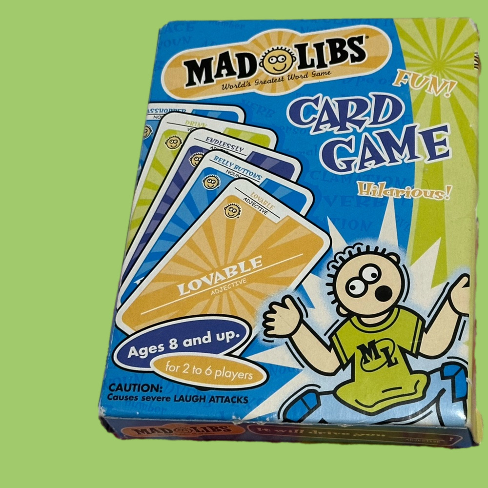 Brand new Mad Libs card game! For 2-6 players.